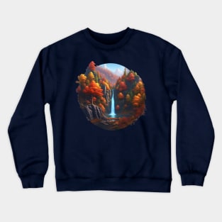 Waterfall in the forest Crewneck Sweatshirt